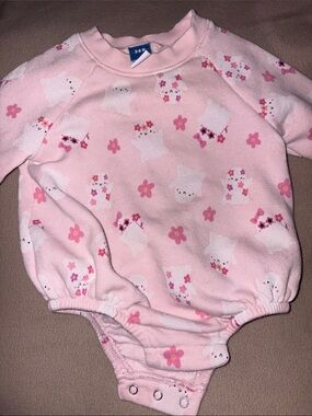 Baby Pink Floral 👻 Ghosts One-Piece Bodysuit